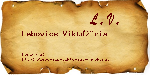 Lebovics Viktória névjegykártya